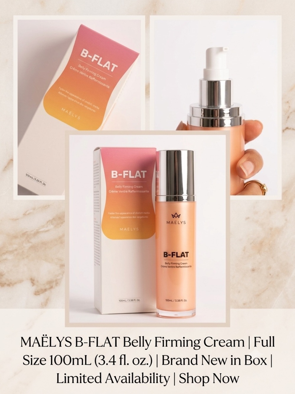 B-FLAT Belly Firming Cream — Pink and Orange Pack